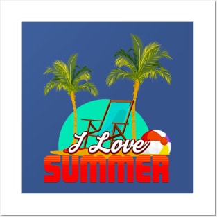 i love summer 3 Posters and Art